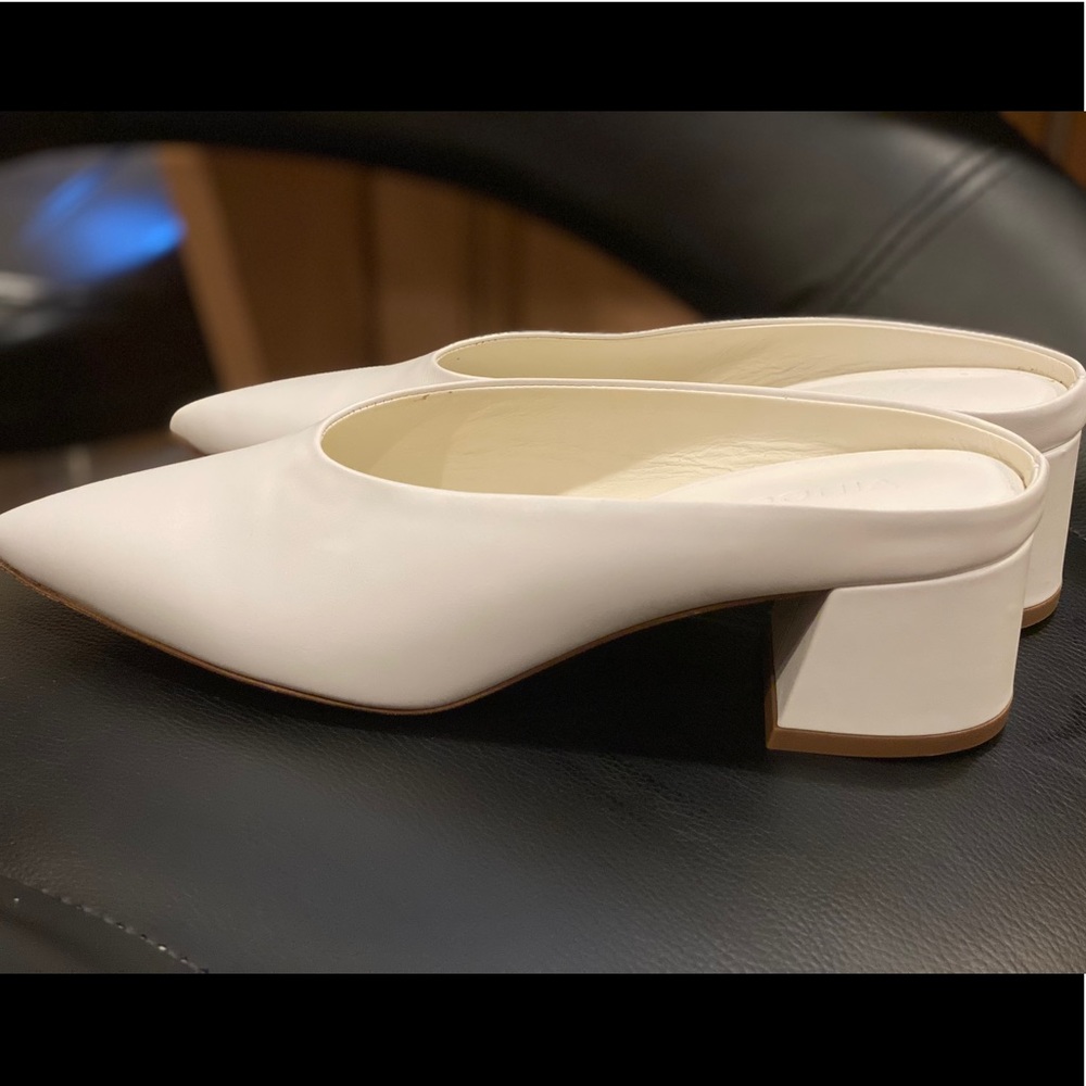 Vince white leather Mulle